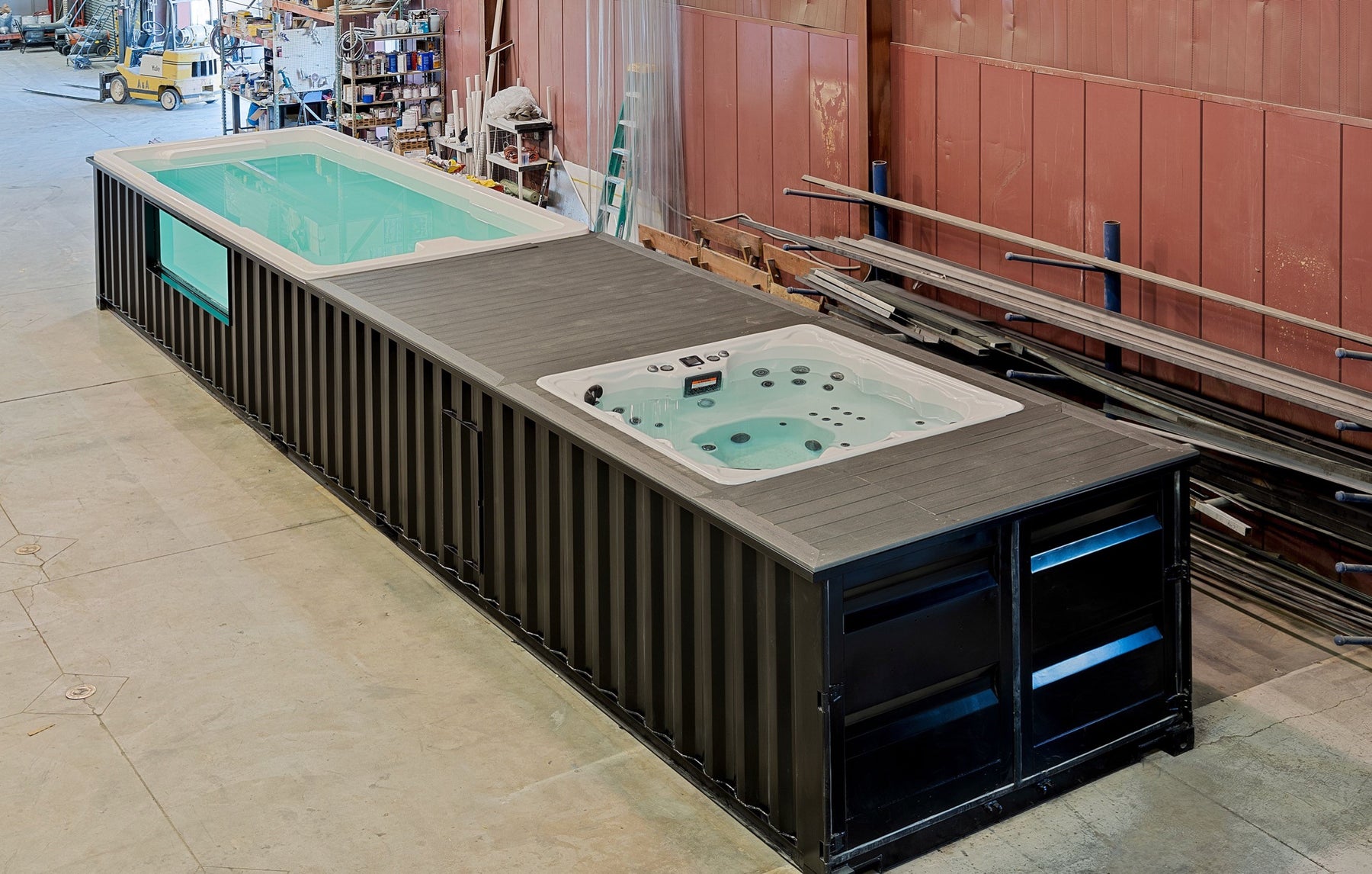 8' x 30' container pool - Luxe Model for sale - ContainUR Pools