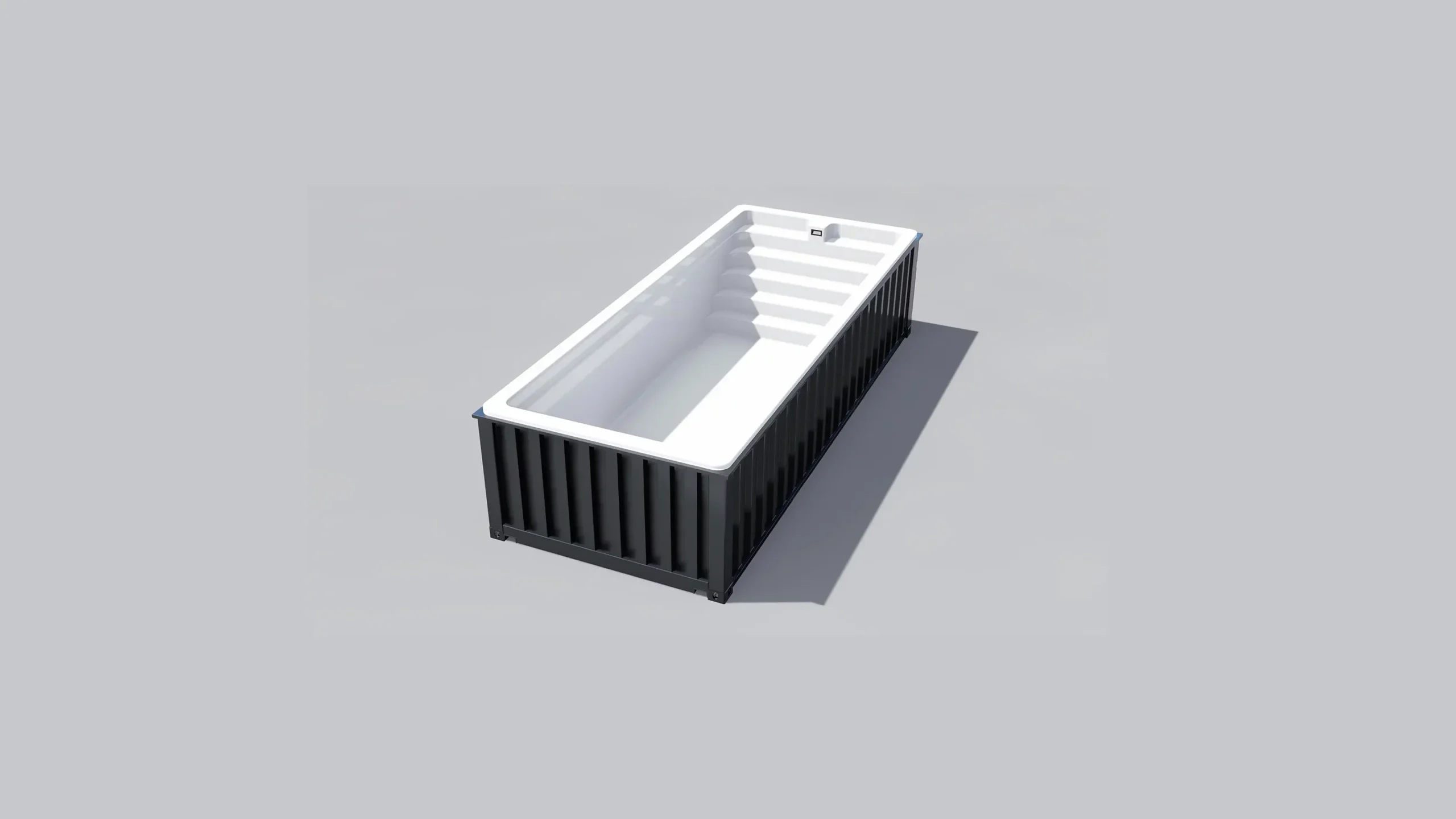 ContainUR 8 by 20 fiberglass container pool